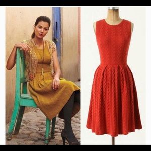 Anthropologie Far away from close sweater dress L